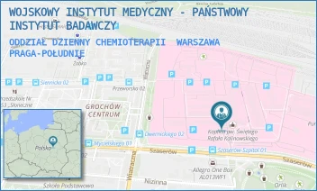 ODDZIAŁ DZIENNY CHEMIOTERAPII - WOJSKOWY INSTYTUT MEDYCZNY - PAŃSTWOWY INSTYTUT BADAWCZY - SZASERÓW 128,  WARSZAWA PRAGA-POŁUDNIE