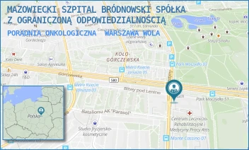 PORADNIA ONKOLOGICZNA - MAZOWIECKI SZPITAL BRÓDNOWSKI SPÓŁKA Z OGRANICZONĄ ODPOWIEDZIALNOŚCIĄ - GÓRCZEWSKA 89,  WARSZAWA WOLA
