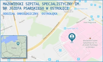 ODDZIAŁ ONKOLOGICZNY - MAZOWIECKI SZPITAL SPECJALISTYCZNY IM. DR JÓZEFA PSARSKIEGO W OSTROŁĘCE - JANA PAWŁA II 120A,  OSTROŁĘKA
