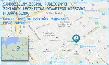 GABINET ONKOLOGICZNY DAB - SAMODZIELNY ZESPÓŁ PUBLICZNYCH ZAKŁADÓW LECZNICTWA OTWARTEGO WARSZAWA PRAGA-PÓŁNOC - DĄBROWSZCZAKÓW 5A,  WARSZAWA PRAGA-PÓŁNOC