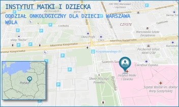 ODDZIAŁ ONKOLOGICZNY DLA DZIECI - INSTYTUT MATKI I DZIECKA - MARCINA KASPRZAKA 17 A,  WARSZAWA WOLA