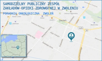 PORADNIA ONKOLOGICZNA - SAMODZIELNY PUBLICZNY ZESPÓŁ ZAKŁADÓW OPIEKI ZDROWOTNEJ W ZWOLENIU - AL.POKOJU 5,  ZWOLEŃ