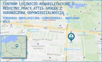 PORADNIA ONKOLOGICZNA (GÓRCZEWSKA) - CENTRUM LECZNICZO-REHABILITACYJNE I MEDYCYNY PRACY ATTIS SPÓŁKA Z OGRANICZONĄ ODPOWIEDZIALNOŚCIĄ - GÓRCZEWSKA 89,  WARSZAWA WOLA