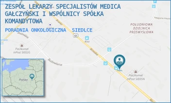 PORADNIA ONKOLOGICZNA - ZESPÓŁ LEKARZY SPECJALISTÓW MEDICA GAŁCZYŃSKI I WSPÓLNICY SPÓŁKA KOMANDYTOWA - BRZESKA 131,  SIEDLCE