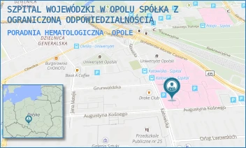 PORADNIA HEMATOLOGICZNA - SZPITAL WOJEWÓDZKI W OPOLU SPÓŁKA Z OGRANICZONĄ ODPOWIEDZIALNOŚCIĄ - UL. KATOWICKA 64,  OPOLE