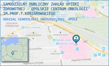 ODDZIAŁ GINEKOLOGII ONKOLOGICZNEJ - SAMODZIELNY PUBLICZNY ZAKŁAD OPIEKI ZDROWOTNEJ - OPOLSKIE CENTRUM ONKOLOGII IM.PROF.T.KOSZAROWSKIEGO - UL. KATOWICKA 66A,  OPOLE