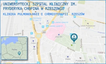 KLINIKA PULMONOLOGII I CHEMIOTERAPII - UNIWERSYTECKI SZPITAL KLINICZNY IM. FRYDERYKA CHOPINA W RZESZOWIE - RYCERSKA 2,  RZESZÓW