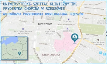 WOJEWÓDZKA PRZYCHODNIA ONKOLOGICZNA - UNIWERSYTECKI SZPITAL KLINICZNY IM. FRYDERYKA CHOPINA W RZESZOWIE - UL. CHOPINA 2,  RZESZÓW