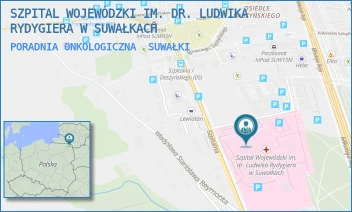 PORADNIA ONKOLOGICZNA - SZPITAL WOJEWÓDZKI IM. DR. LUDWIKA RYDYGIERA W SUWAŁKACH - SZPITALNA 60,  SUWAŁKI
