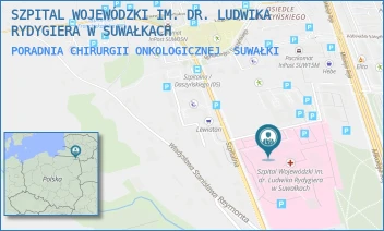 PORADNIA CHIRURGII ONKOLOGICZNEJ - SZPITAL WOJEWÓDZKI IM. DR. LUDWIKA RYDYGIERA W SUWAŁKACH - SZPITALNA 60,  SUWAŁKI
