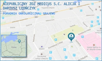 PORADNIA ONKOLOGICZNA - NIEPUBLICZNY ZOZ MEDICUS S.C. ALICJA I DARIUSZ LEOŃCZYK - OS POŁUDNIE 9,  GRAJEWO