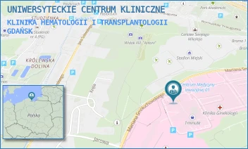 KLINIKA HEMATOLOGII I TRANSPLANTOLOGII - UNIWERSYTECKIE CENTRUM KLINICZNE - UL. MARIANA SMOLUCHOWSKIEGO 17,  GDAŃSK