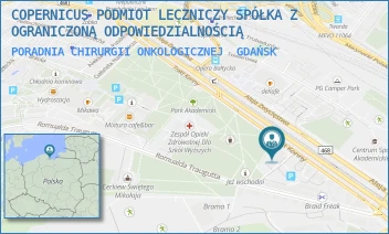 PORADNIA CHIRURGII ONKOLOGICZNEJ - COPERNICUS PODMIOT LECZNICZY SPÓŁKA Z OGRANICZONĄ ODPOWIEDZIALNOŚCIĄ - AL. ZWYCIĘSTWA 31-32,  GDAŃSK