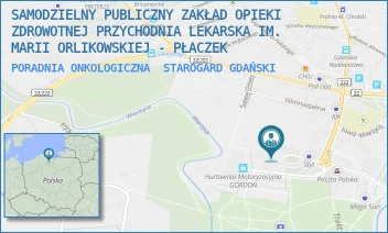 PORADNIA ONKOLOGICZNA - SAMODZIELNY PUBLICZNY ZAKŁAD OPIEKI ZDROWOTNEJ PRZYCHODNIA LEKARSKA IM. MARII ORLIKOWSKIEJ - PŁACZEK - UL. GEN. JÓZEFA HALLERA 21,  STAROGARD GDAŃSKI
