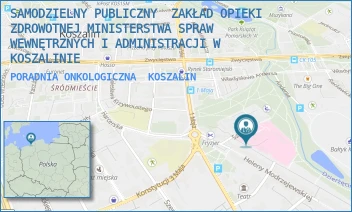 PORADNIA ONKOLOGICZNA - SAMODZIELNY PUBLICZNY  ZAKŁAD OPIEKI ZDROWOTNEJ MINISTERSTWA SPRAW WEWNĘTRZNYCH I ADMINISTRACJI W KOSZALINIE - SZPITALNA 2,  KOSZALIN