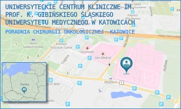 PORADNIA CHIRURGII ONKOLOGICZNEJ - UNIWERSYTECKIE CENTRUM KLINICZNE IM. PROF. K. GIBIŃSKIEGO ŚLĄSKIEGO UNIWERSYTETU MEDYCZNEGO W KATOWICACH - UL. CEGLANA 35,  KATOWICE
