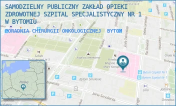 PORADNIA CHIRURGII ONKOLOGICZNEJ - SAMODZIELNY PUBLICZNY ZAKŁAD OPIEKI ZDROWOTNEJ SZPITAL SPECJALISTYCZNY NR 1 W BYTOMIU - UL. ŻEROMSKIEGO 7,  BYTOM