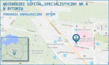 PORADNIA ONKOLOGICZNA - WOJEWÓDZKI SZPITAL SPECJALISTYCZNY NR 4 W BYTOMIU - UL. ALEJA LEGIONÓW 10,  BYTOM