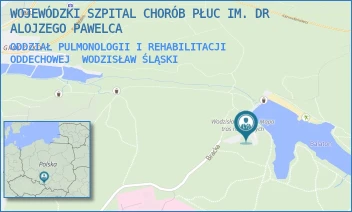 ODDZIAŁ PULMONOLOGII I REHABILITACJI ODDECHOWEJ - WOJEWÓDZKI SZPITAL CHORÓB PŁUC IM. DR ALOJZEGO PAWELCA - UL. BRACKA 13,  WODZISŁAW ŚLĄSKI