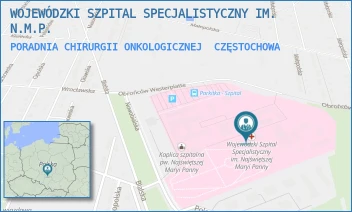 PORADNIA CHIRURGII ONKOLOGICZNEJ - WOJEWÓDZKI SZPITAL SPECJALISTYCZNY IM. N.M.P. - UL. BIALSKA 104/118,  CZĘSTOCHOWA