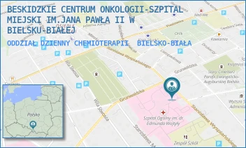 ODDZIAŁ DZIENNY CHEMIOTERAPII - BESKIDZKIE CENTRUM ONKOLOGII-SZPITAL MIEJSKI IM.JANA PAWŁA II W BIELSKU-BIAŁEJ - WYSPIAŃSKIEGO 21,  BIELSKO-BIAŁA