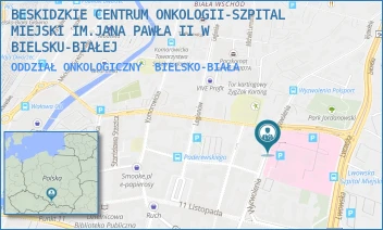 ODDZIAŁ ONKOLOGICZNY - BESKIDZKIE CENTRUM ONKOLOGII-SZPITAL MIEJSKI IM.JANA PAWŁA II W BIELSKU-BIAŁEJ - UL. WYZWOLENIA 18,  BIELSKO-BIAŁA