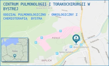 ODDZIAŁ PULMONOLOGICZNO - ONKOLOGICZNY Z CHEMIOTERAPIĄ - CENTRUM PULMONOLOGII I TORAKOCHIRURGII W BYSTREJ - UL. JULIANA FAŁATA 2,  BYSTRA