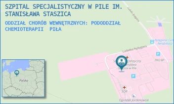 ODDZIAŁ CHORÓB WEWNĘTRZNYCH: PODODDZIAŁ CHEMIOTERAPII - SZPITAL SPECJALISTYCZNY W PILE IM. STANISŁAWA STASZICA - RYDYGIERA 1,  PIŁA
