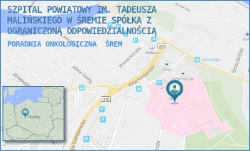 PORADNIA ONKOLOGICZNA - SZPITAL POWIATOWY IM. TADEUSZA MALIŃSKIEGO W ŚREMIE SPÓŁKA Z OGRANICZONĄ ODPOWIEDZIALNOŚCIĄ - CHEŁMOŃSKIEGO 1,  ŚREM