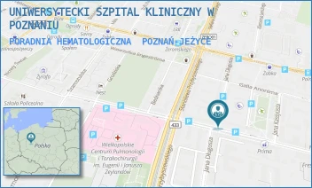 PORADNIA HEMATOLOGICZNA - UNIWERSYTECKI SZPITAL KLINICZNY W POZNANIU - AUGUSTYNA SZAMARZEWSKIEGO 84,  POZNAŃ-JEŻYCE