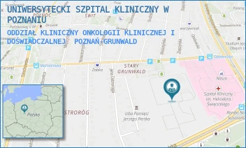 ODDZIAŁ KLINICZNY ONKOLOGII KLINICZNEJ I DOŚWIADCZALNEJ - UNIWERSYTECKI SZPITAL KLINICZNY W POZNANIU - GRUNWALDZKA 55,  POZNAŃ-GRUNWALD