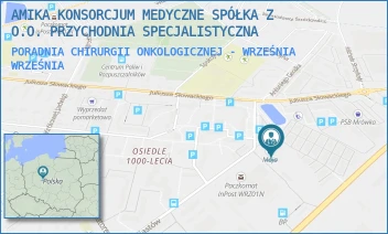 PORADNIA CHIRURGII ONKOLOGICZNEJ - WRZEŚNIA - AMIKA KONSORCJUM MEDYCZNE SPÓŁKA Z O.O. PRZYCHODNIA SPECJALISTYCZNA - PIASTÓW 16,  WRZEŚNIA
