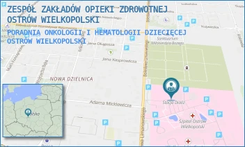 PORADNIA ONKOLOGII I HEMATOLOGII DZIECIĘCEJ - ZESPÓŁ ZAKŁADÓW OPIEKI ZDROWOTNEJ OSTRÓW WIELKOPOLSKI - LIMANOWSKIEGO 20/22,  OSTRÓW WIELKOPOLSKI
