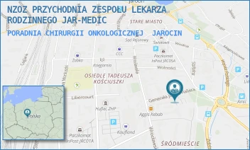 PORADNIA CHIRURGII ONKOLOGICZNEJ - NZOZ PRZYCHODNIA ZESPOŁU LEKARZA RODZINNEGO JAR-MEDIC - HALLERA 9,  JAROCIN