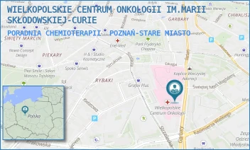 PORADNIA CHEMIOTERAPII - WIELKOPOLSKIE CENTRUM ONKOLOGII IM.MARII SKŁODOWSKIEJ-CURIE - GARBARY 15,  POZNAŃ-STARE MIASTO