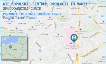 PORADNIA CHIRURGII ONKOLOGICZNEJ - WIELKOPOLSKIE CENTRUM ONKOLOGII IM.MARII SKŁODOWSKIEJ-CURIE - GARBARY 15,  POZNAŃ-STARE MIASTO