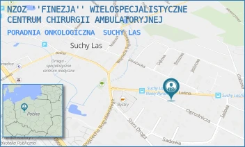 PORADNIA ONKOLOGICZNA - NZOZ ''FINEZJA'' WIELOSPECJALISTYCZNE CENTRUM CHIRURGII AMBULATORYJNEJ - LEŚNA 18,  SUCHY LAS