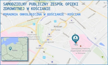 PORADNIA ONKOLOGICZNA W KOŚCIANIE - SAMODZIELNY PUBLICZNY ZESPÓŁ OPIEKI ZDROWOTNEJ W KOŚCIANIE - SZPITALNA 7,  KOŚCIAN