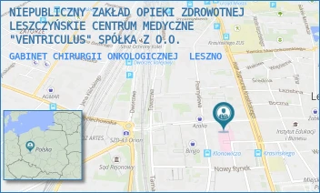 GABINET CHIRURGII ONKOLOGICZNEJ - NIEPUBLICZNY ZAKŁAD OPIEKI ZDROWOTNEJ LESZCZYŃSKIE CENTRUM MEDYCZNE "VENTRICULUS" SPÓŁKA Z O.O. - SŁOWIAŃSKA 41,  LESZNO