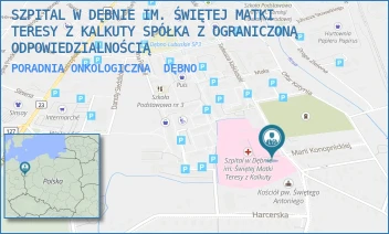 PORADNIA ONKOLOGICZNA - SZPITAL W DĘBNIE IM. ŚWIĘTEJ MATKI TERESY Z KALKUTY SPÓŁKA Z OGRANICZONĄ ODPOWIEDZIALNOŚCIĄ - KOŚCIUSZKI 58,  DĘBNO