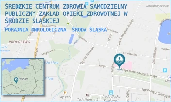 PORADNIA ONKOLOGICZNA - ŚREDZKIE CENTRUM ZDROWIA SAMODZIELNY PUBLICZNY ZAKŁAD OPIEKI ZDROWOTNEJ W ŚRODZIE ŚLĄSKIEJ - UL. KOLEJOWA 16/A,  ŚRODA ŚLĄSKA
