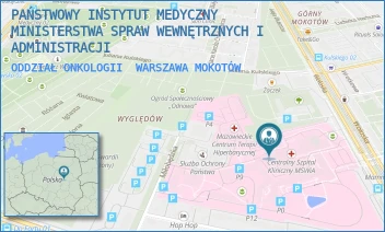 ODDZIAŁ ONKOLOGII - PAŃSTWOWY INSTYTUT MEDYCZNY MINISTERSTWA SPRAW WEWNĘTRZNYCH I ADMINISTRACJI - WOŁOSKA 137,  WARSZAWA MOKOTÓW